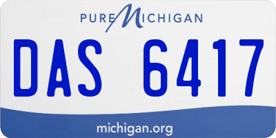 MI license plate DAS6417