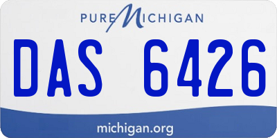MI license plate DAS6426