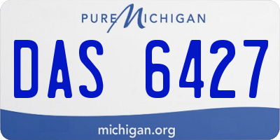MI license plate DAS6427