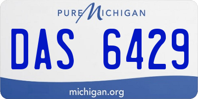 MI license plate DAS6429