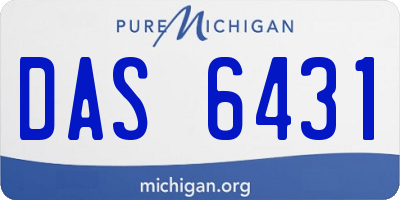 MI license plate DAS6431