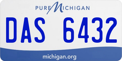 MI license plate DAS6432