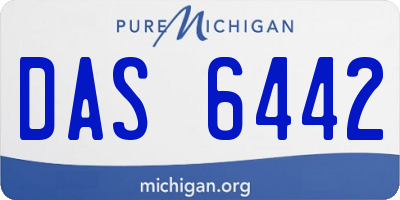 MI license plate DAS6442