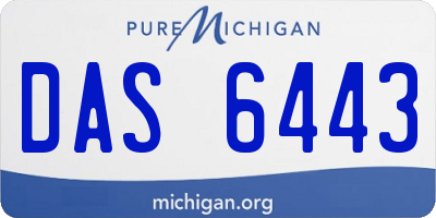 MI license plate DAS6443