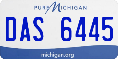 MI license plate DAS6445