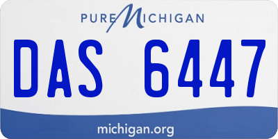 MI license plate DAS6447