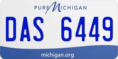 MI license plate DAS6449