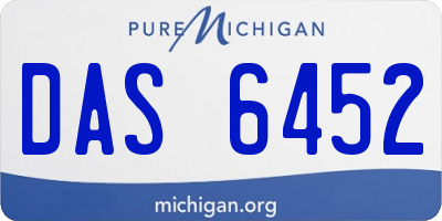 MI license plate DAS6452