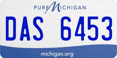 MI license plate DAS6453