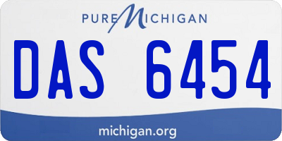 MI license plate DAS6454