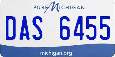 MI license plate DAS6455