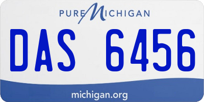 MI license plate DAS6456