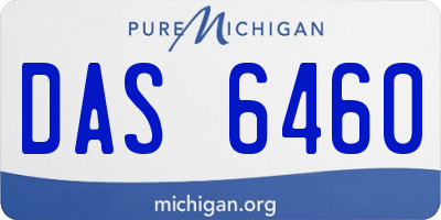 MI license plate DAS6460
