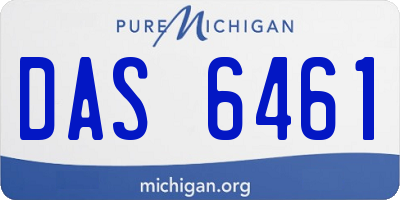 MI license plate DAS6461
