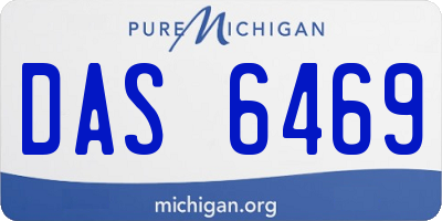 MI license plate DAS6469