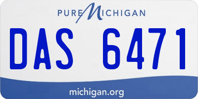 MI license plate DAS6471