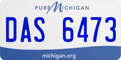 MI license plate DAS6473