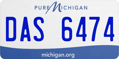 MI license plate DAS6474