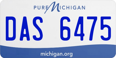 MI license plate DAS6475