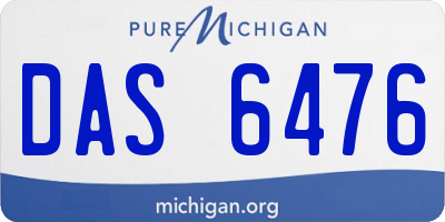 MI license plate DAS6476