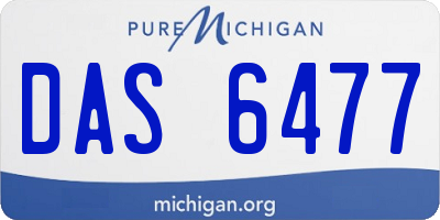 MI license plate DAS6477