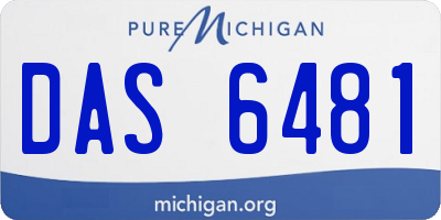 MI license plate DAS6481