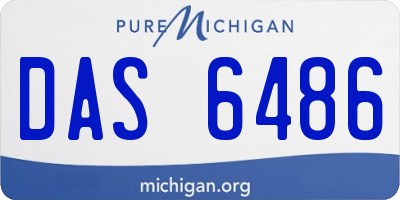 MI license plate DAS6486