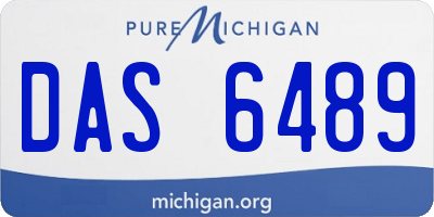 MI license plate DAS6489