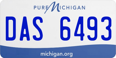 MI license plate DAS6493