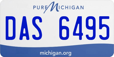 MI license plate DAS6495