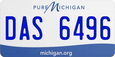 MI license plate DAS6496