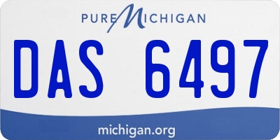 MI license plate DAS6497