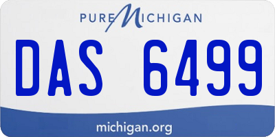 MI license plate DAS6499