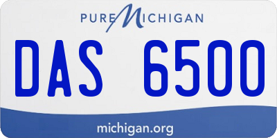 MI license plate DAS6500