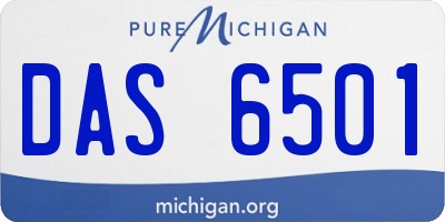 MI license plate DAS6501