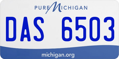MI license plate DAS6503