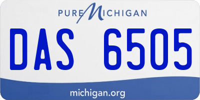 MI license plate DAS6505