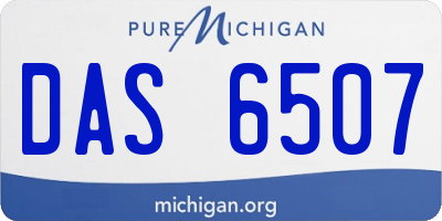 MI license plate DAS6507