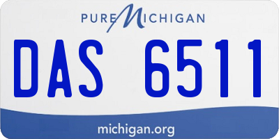 MI license plate DAS6511