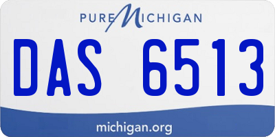MI license plate DAS6513