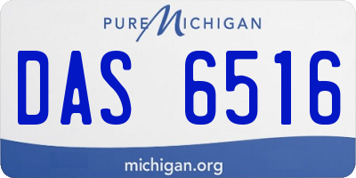 MI license plate DAS6516