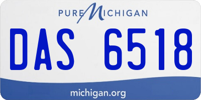 MI license plate DAS6518