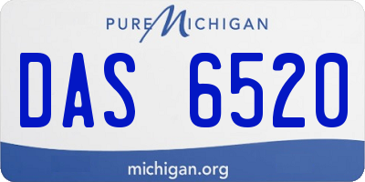 MI license plate DAS6520