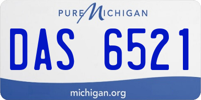 MI license plate DAS6521
