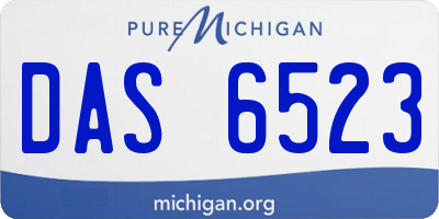 MI license plate DAS6523
