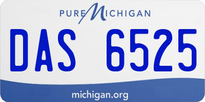 MI license plate DAS6525