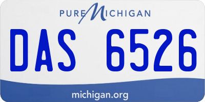 MI license plate DAS6526