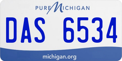 MI license plate DAS6534