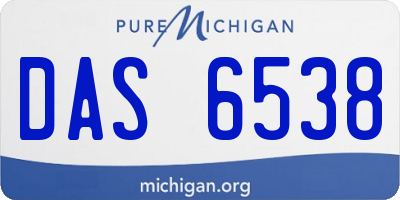 MI license plate DAS6538