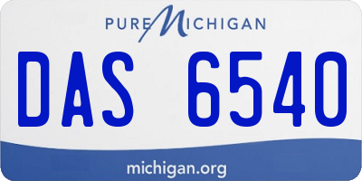 MI license plate DAS6540